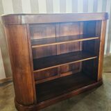 Old solid wood bar with glass top – character counter –