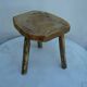 Vintage solid wood tripod stool