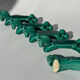 Green ceramic horse knife holder