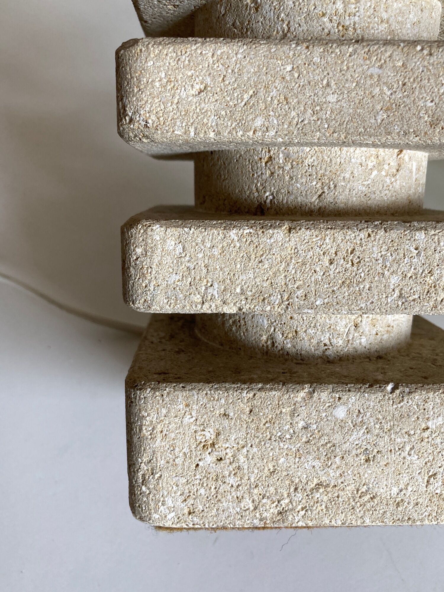 Lamp by Albert Tormos in limestone of the Luberon, Saint Tropez 1970