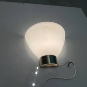 Opaline Glass Brass Sconces Set of 2