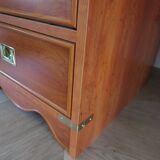 Elegant, functional Gautier desk - Large drop-leaf top - 2 drawers - Sliding shelf - 1990s