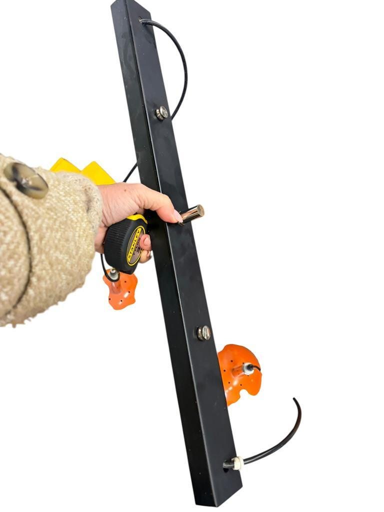 Vintage orange eye ball / suspension with 2 light points.