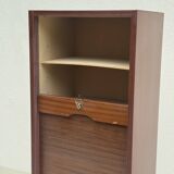 Vintage 1970s filing cabinet with curtains