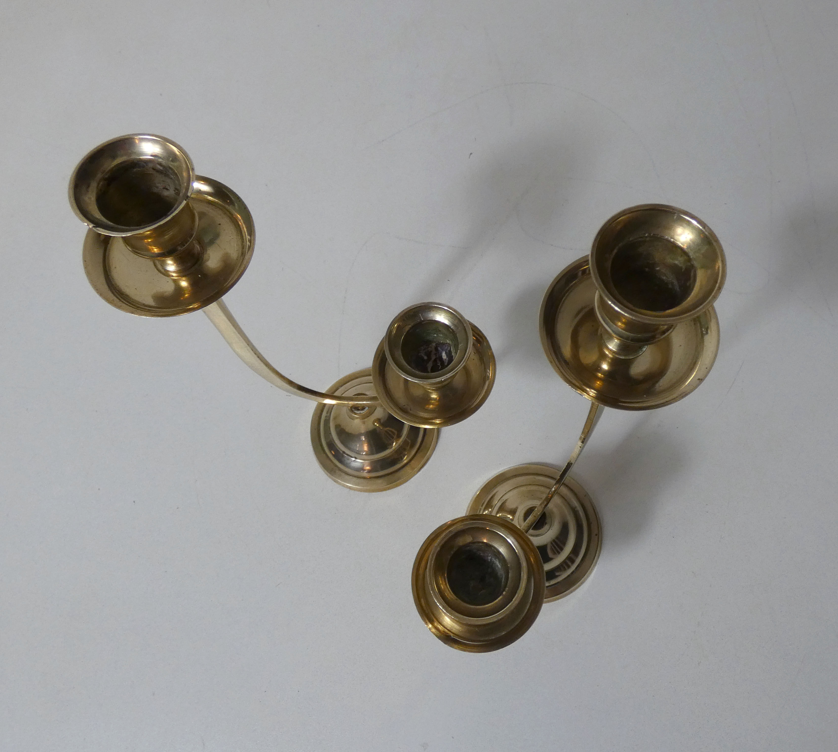 Pair of brass candlesticks