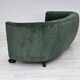 Années 1960, design danois, canapé 3 places "Banana" refait à neuf, velours vintage.
