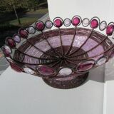 Fruit basket, bread, festive, in metal braided with pearls