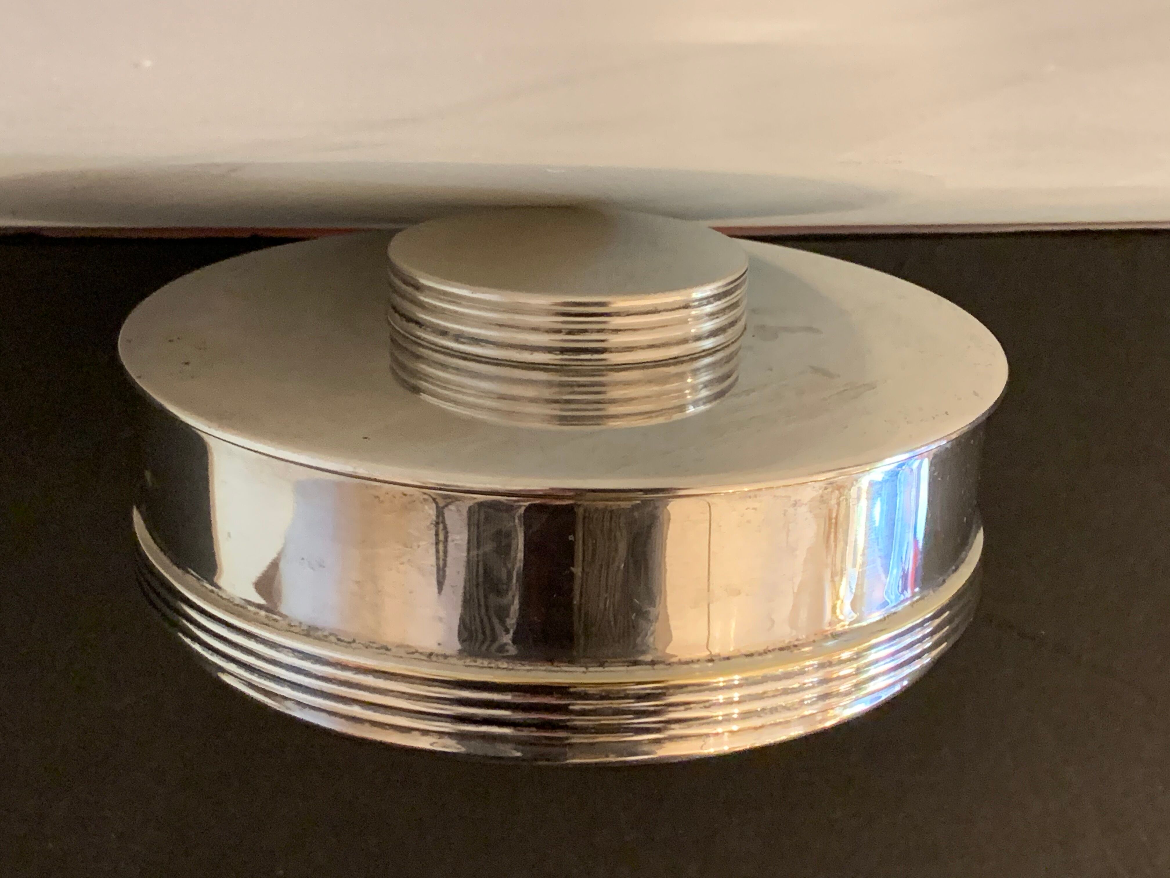 Christian Dior box with silver metal lid