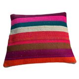 Housse de coussin kilim turc vintage, 40 x 40 cm