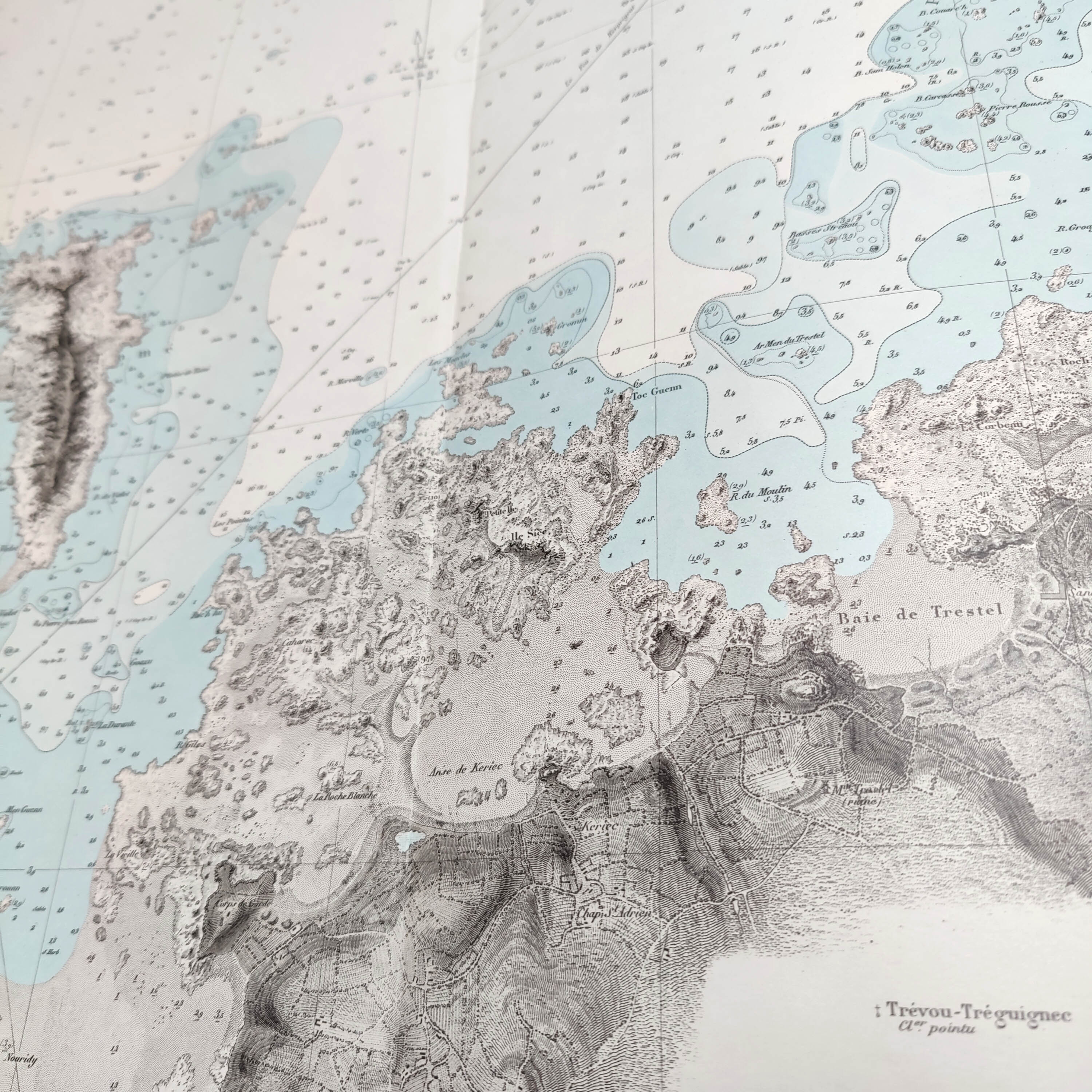 Old map Perros-Guirec Bretagne côtes-d'Armor