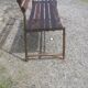 Banc des années 50 en fer et bois