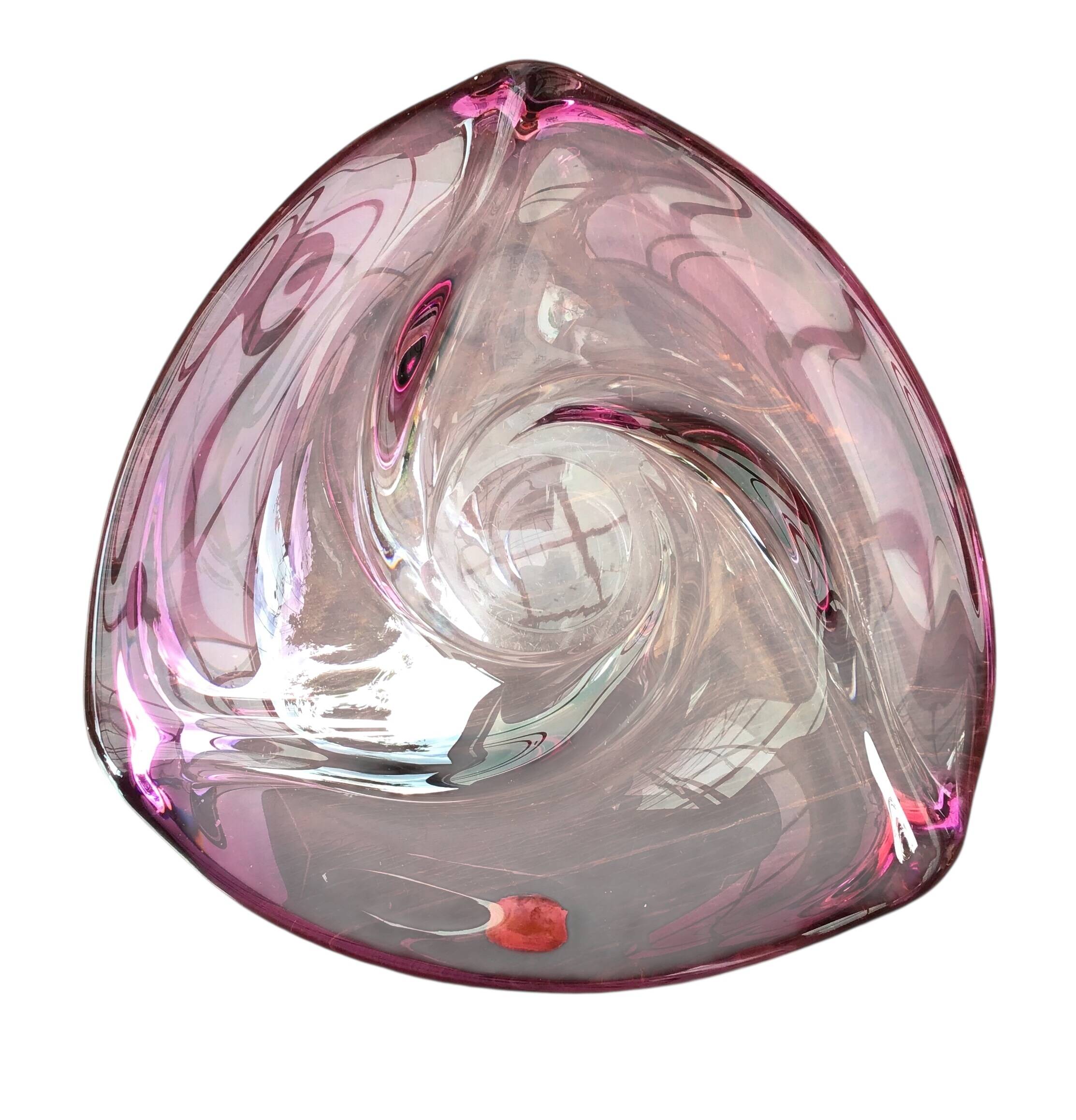 Val Saint-Lambert crystal centrepiece – Wave model circa 1950