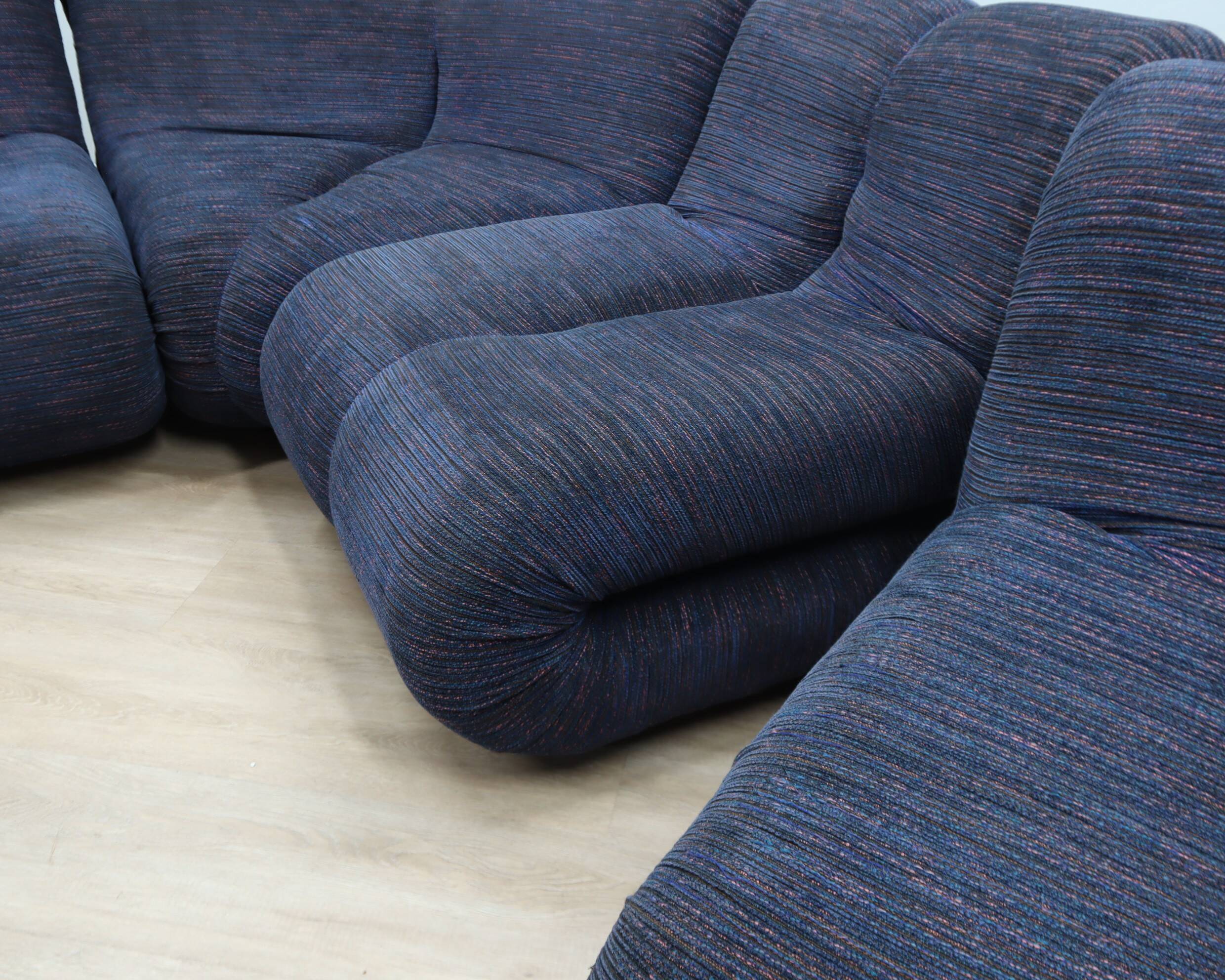 Claudio Vagnoni "Pagru" modular sectional sofa for 1P, 1970s (5 Pieces)