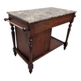 French bathroom vanity with marble top