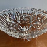 Thick glass tripod cup - vintage