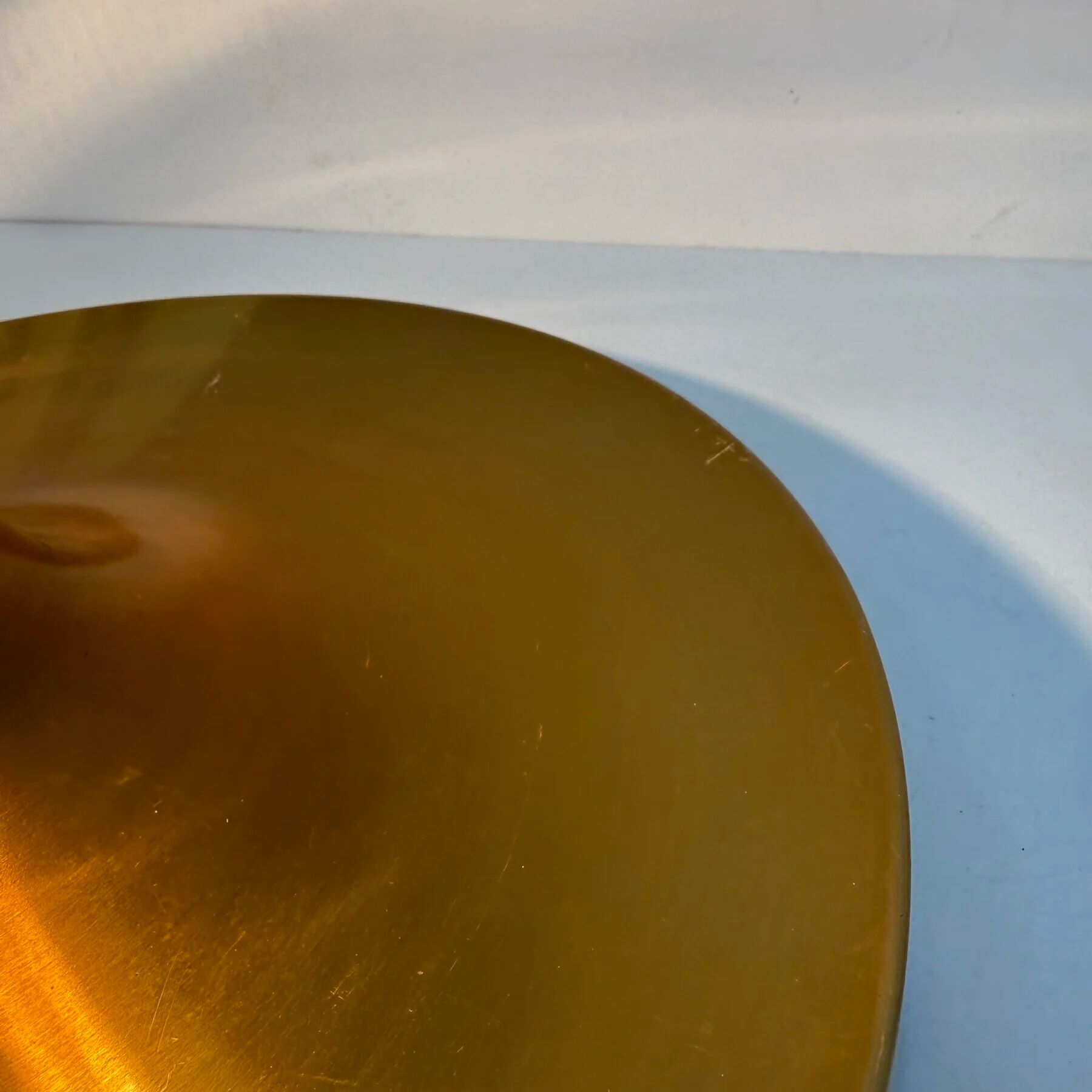 Vintage rose gold disc wall lamp sconce, 1970s Germany