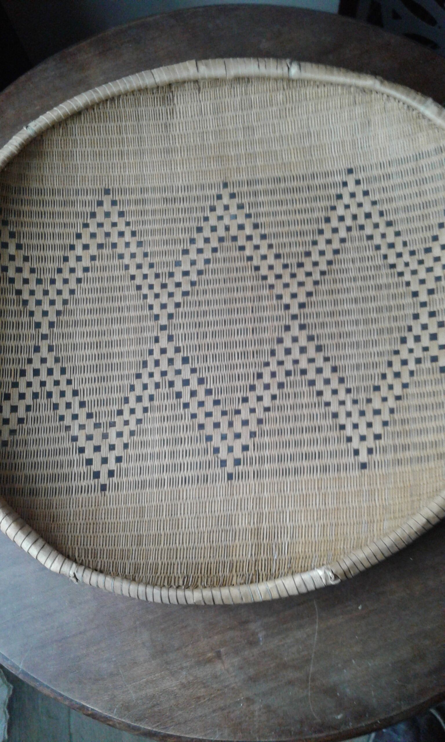 African braid basket mural