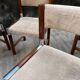 6 vintage chairs in wood, metal and fabric