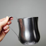 Set of 4 vintage bar measures in brushed stainless steel from the 60s-70s.