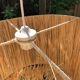 Suspension raphia franges