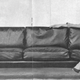 Vintage danish mid-century 3 person brown leather sofa by illum wikkelsø model v11