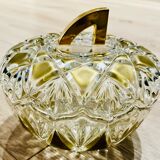 Glass and brass candy box