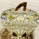 Glass and brass candy box
