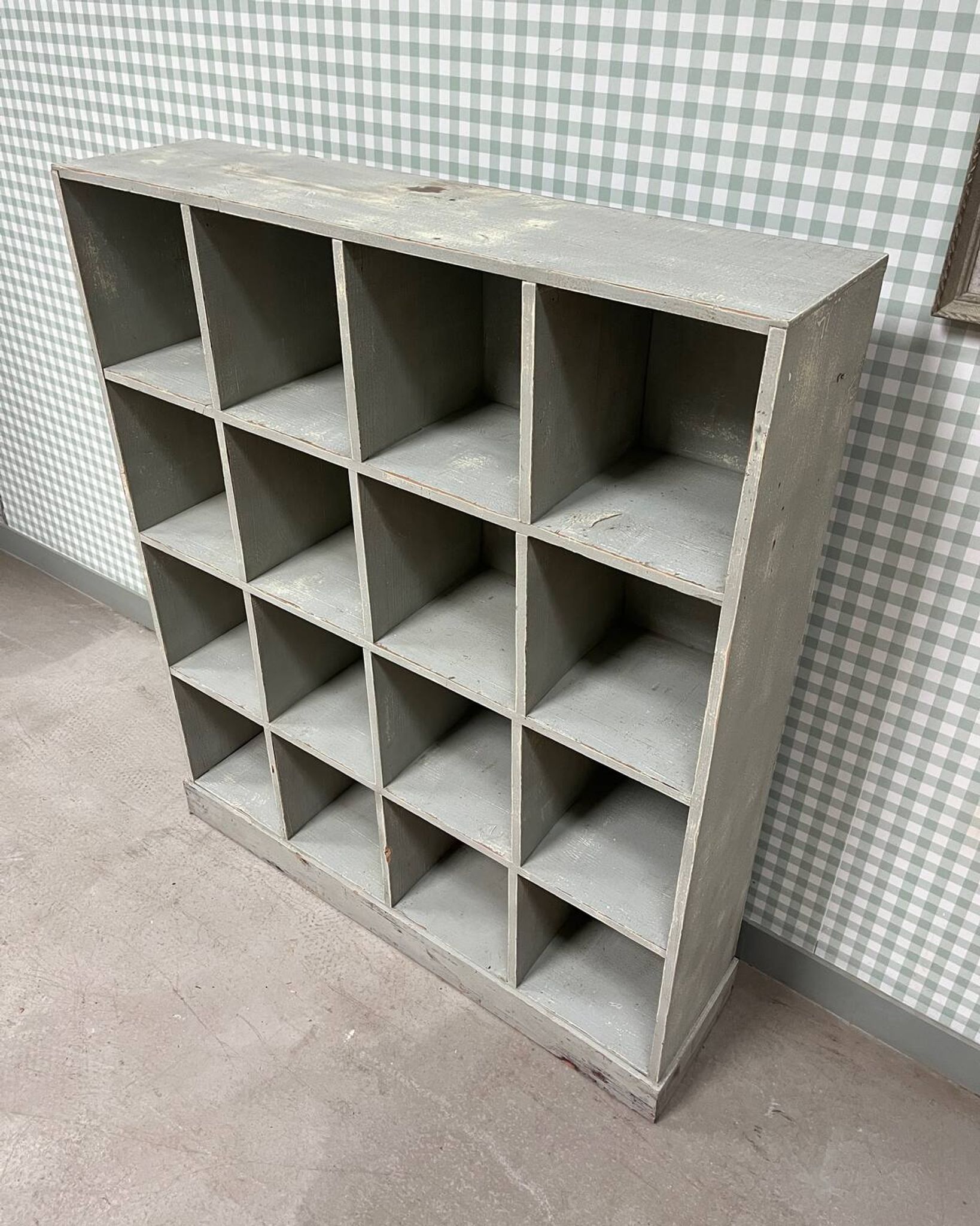 Large distressed wooden locker cabinet (renovated)