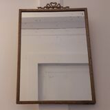 Mirror frame golden brass, Napoleon III 19x28cm