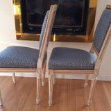 Two Louis XVI Jacob style chairs early 20th