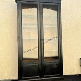Large Napoleon 3 display case in blackened wood