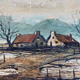 Table "Houses on the edge of the mountain" HST signed STERK