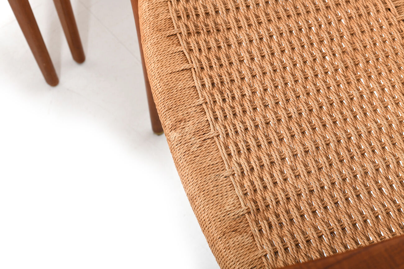 Danish teak dining chairs by Arne Wahl Iversen Glyngøre Stolefabrik