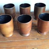 6 stoneware mugs