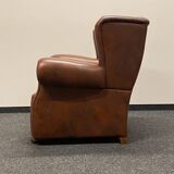 Vintage chesterfield style wingback armchair