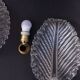 Set of 2 Wall light Trasparent Murano Glass Leave by Barovier e Toso, 1940s