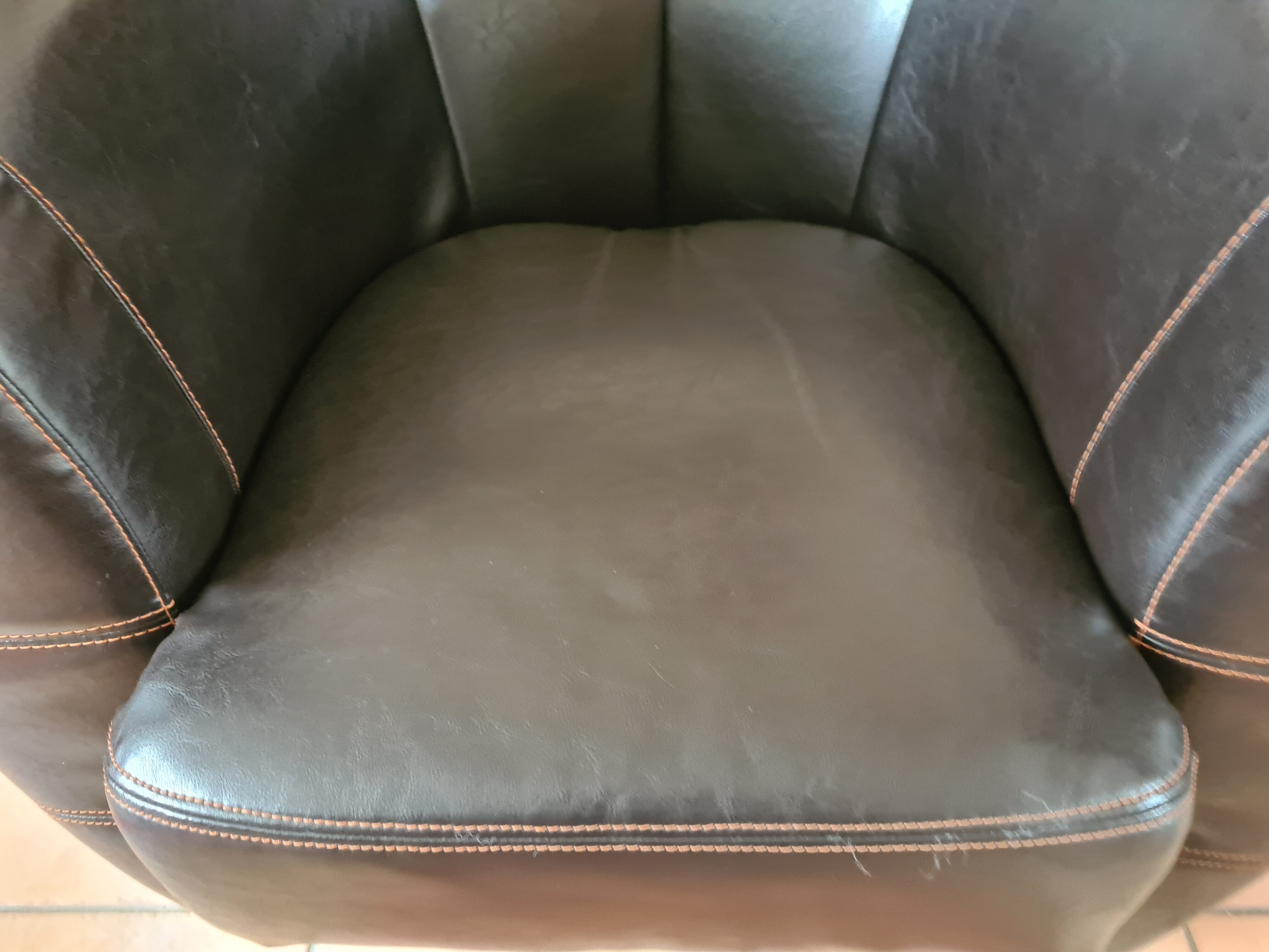 Vintage skai armchair
