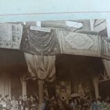 Photographie ancienne 1900 diligence chevaux tapis d'Orient, Bretagne