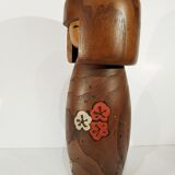 Kokeshi usaburo workshops 1970-80 Japan - plum blossom decoration