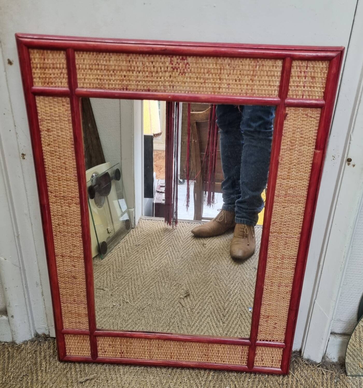 Miroir rotin (77x58cm)