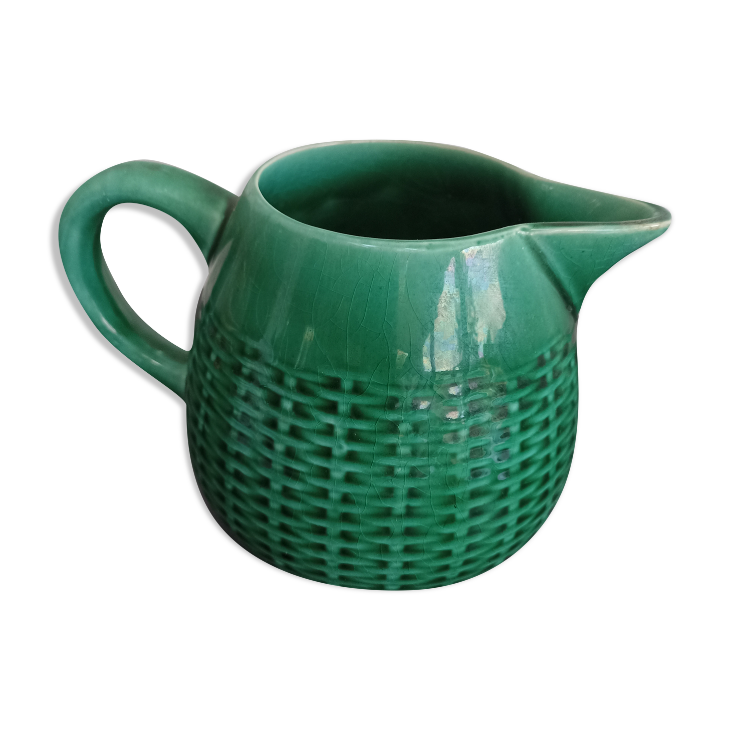 Antique ceramic milk pitcher