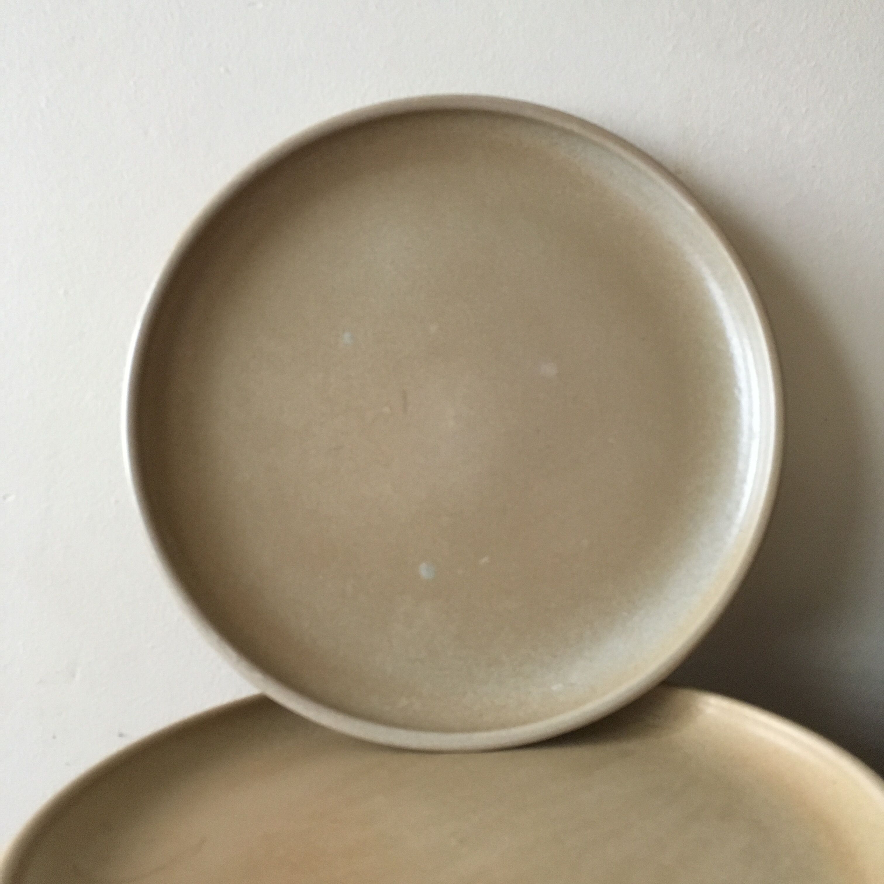 Lot of 8 plates to dessert in sandstone of Niderviller