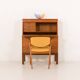 Danish mid century teak secretaire with brass inlays, 1960s