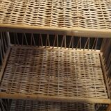 Mini rattan shelf