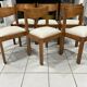 Set of 6 elm chairs from Regain vintage 1980.