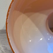 duo of Abat jour in vintage orange opaline glass