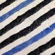 Moroccan Berber kilim blue, black and ecru 2.45x1.43m
