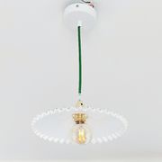 Vintage white opaline pendant lamp