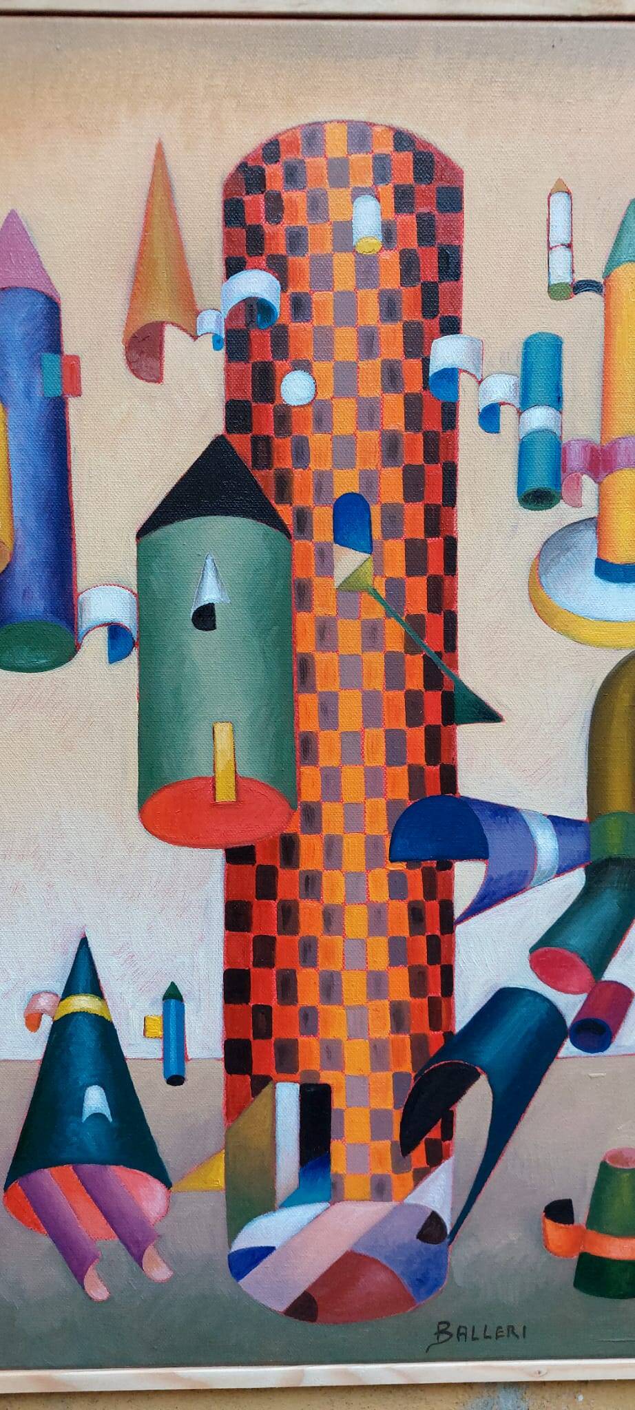 Peinture abstraite franco balleri 2008 huile sur toile