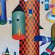 Peinture abstraite franco balleri 2008 huile sur toile